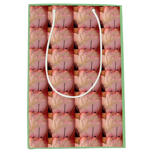 Verzierte Blume Abstrakt   Mittlere Geschenktüte (Vorderseite)