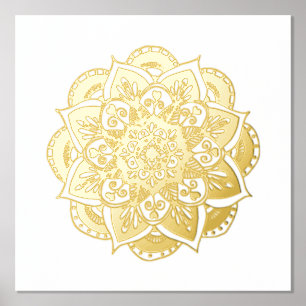 Verzierte Blume Mandala Foliendrucke