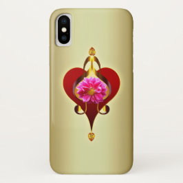 Verzierte Blume und musikalisches Herzdesign Case-Mate iPhone Hülle