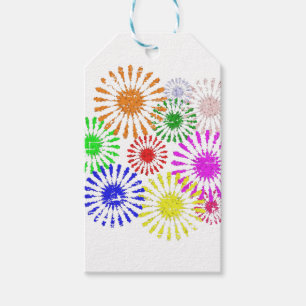 Verzierte Blumenexplosion Geschenkanhänger