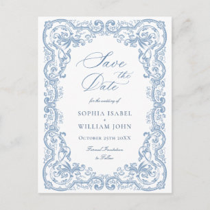 Verzierte Blumenhochzeit der Renaissance speichern Postkarte