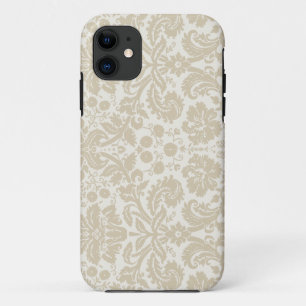 Verzierte Blumenkunst nouveau Musterbeige Case-Mate iPhone Hülle