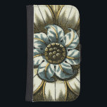 Verzierte Blumenmedaille über hellblauen Hintergru Samsung S4 Geldbeutel Hülle<br><div class="desc">Ein hellblauer Hintergrund dient als Akzent für dieses verzierte,  blumengeschmückte Gemälde von Vision Studio. Ebenen von Blätter vervielfachen die Schönheit der Blume und verleihen ihr eine lebensähnliche Qualität. Kaufen Sie es heute und lass es Blüte in Ihrer Zuhause!</div>
