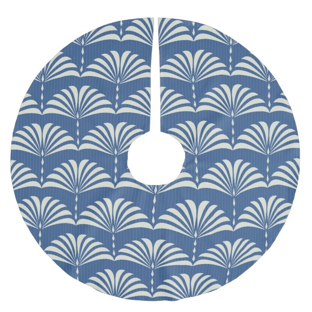 Verzierte Blüte: Abstrakte Art Déco. Polyester Weihnachtsbaumdecke (Vorderseite)