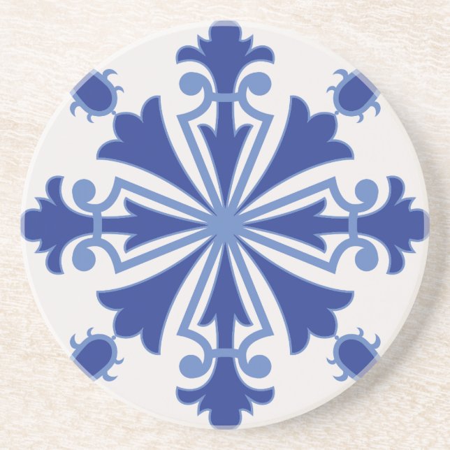 Verzierte Blüte Getränkeuntersetzer (Vorne)