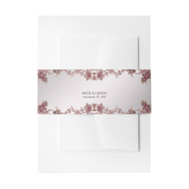 Verzierte Blütenapplikation Einladungsbanderole