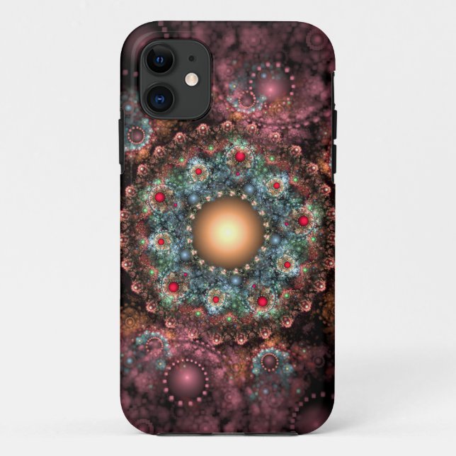 Verzierte Broschen-Fraktal-Kunst Case-Mate iPhone Hülle (Rückseite)