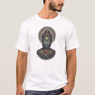 Verzierte Buddha-Büste mit Mandala-Kunst - Geist T-Shirt