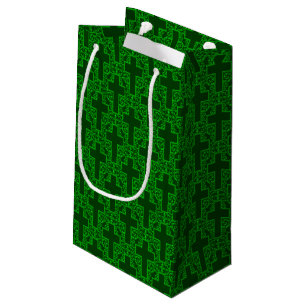 Verzierte Cross-14-Green-GIFT-BAG Kleine Geschenktüte