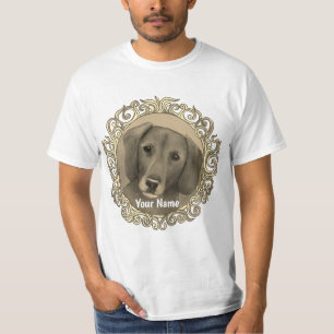 Verzierte Dackel T-Shirt