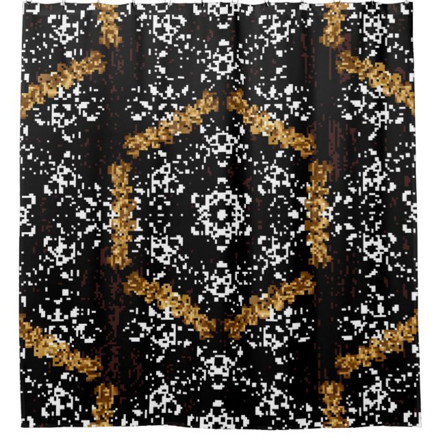 Verzierte Dekoration. Luxus, königliches und Vikto Duschvorhang (Vorderseite)