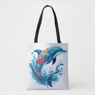 Verzierte Dolphin mit Blumendesign - Lebhafter Oze