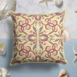 Verzierte Eleganz in Buttercremegelb Kissen