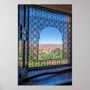 Verzierte Fensterdekoration Poster