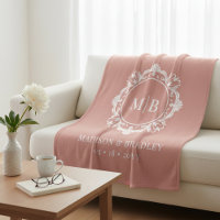 Verzierte florale Monogramm Hochzeit Elegante Rose