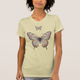 Verzierte Florale Schmetterling T-Shirt