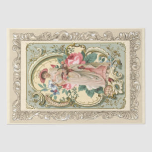 Verzierte Französische Rahmen Vintage Blume Verkäu Seidenpapier