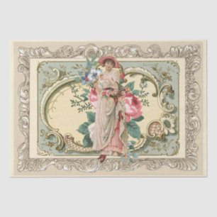 Verzierte Französische Rahmen Vintage Blume Verkäu Seidenpapier