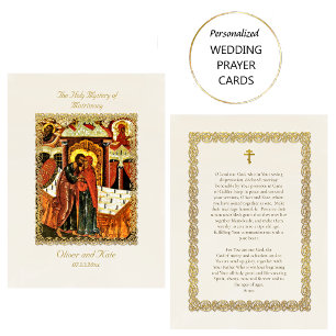 Verzierte Gold Frame Orthodoxe Hochzeitskarte Platzkarte