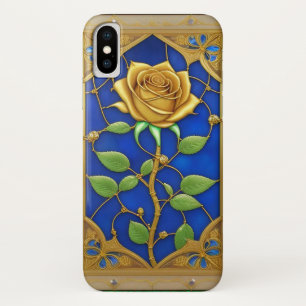 Verzierte Goldene Rose Kunstwerk Case-Mate iPhone Hülle