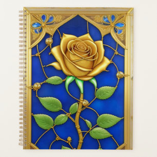 Verzierte Goldene Rose Planer