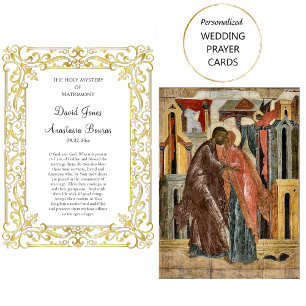 Verzierte Goldrahmen-Hochzeitskarte Platzkarte