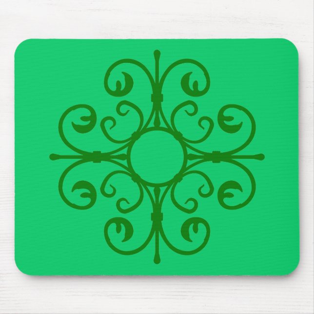 Verzierte Green Ironwork über grüne Mousepad (Vorne)