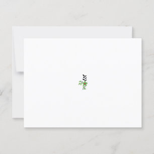 Verzierte grüne Blume mit roter Mitte, dunkle Blät Postkarte
