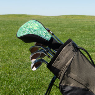 Verzierte grüne und weiße Fliesen Golf Headcover