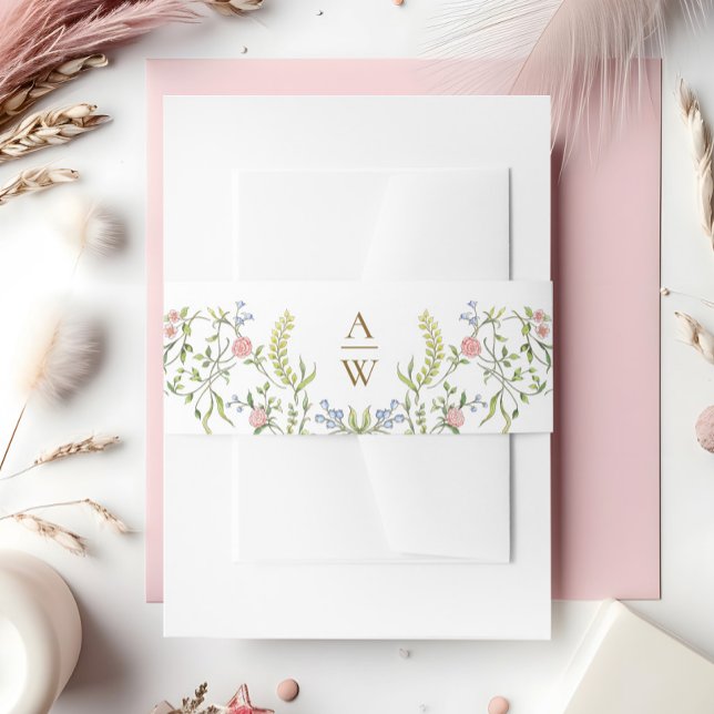 Verzierte Hochzeit von Grace Pastel Blush Einladungsbanderole (Von Creator hochgeladen)