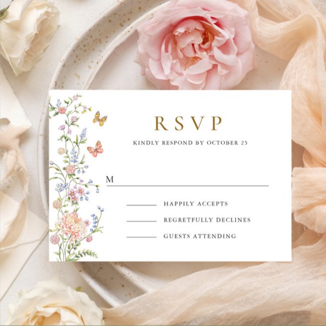 Verzierte Hochzeit von Grace Pastel Blush RSVP Karte (Von Creator hochgeladen)