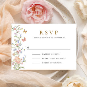 Verzierte Hochzeit von Grace Pastel Blush RSVP Karte