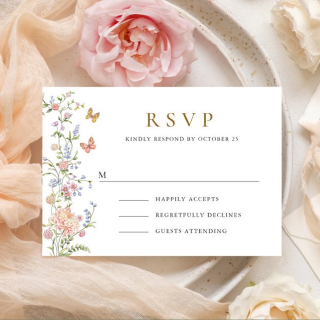 Verzierte Hochzeit von Grace Pastel Blush RSVP Karte (Von Creator hochgeladen)