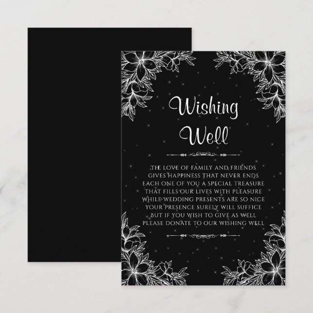 Verzierte Hochzeit wünschend gut Begleitkarte (Vorne/Hinten)