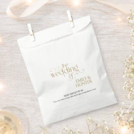 Verzierte Hochzeitskuchen in Schwarz-Gold Geschenktütchen