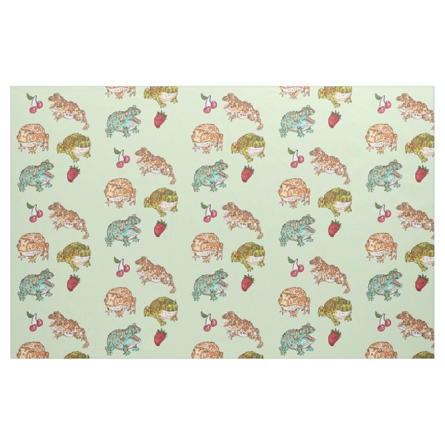 Verzierte Hornfrosche Stoff (Fat Quarter (45,7 x 55,9 cm))