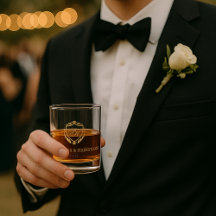 Verzierte Imitats Gold Wappen Custom Monogram Wedd