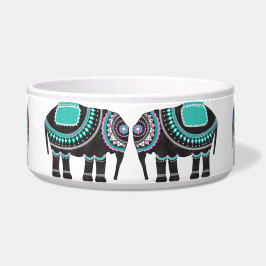 Verzierte indische Elefanten Niedliches Doggie Cat Napf