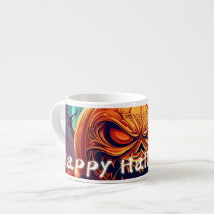Verzierte Jack-o-Lantern-Gedrehter-Ast-Halloween Espressotasse