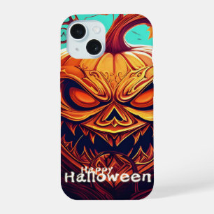 Verzierte Jack-o-Lantern-Gedrehter-Zweig-Halloween iPhone 15 Hülle