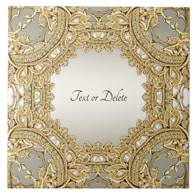 Verzierte Keramik Fliese (Vorderseite)