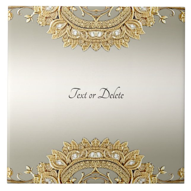 Verzierte Keramik Fliese (Vorderseite)