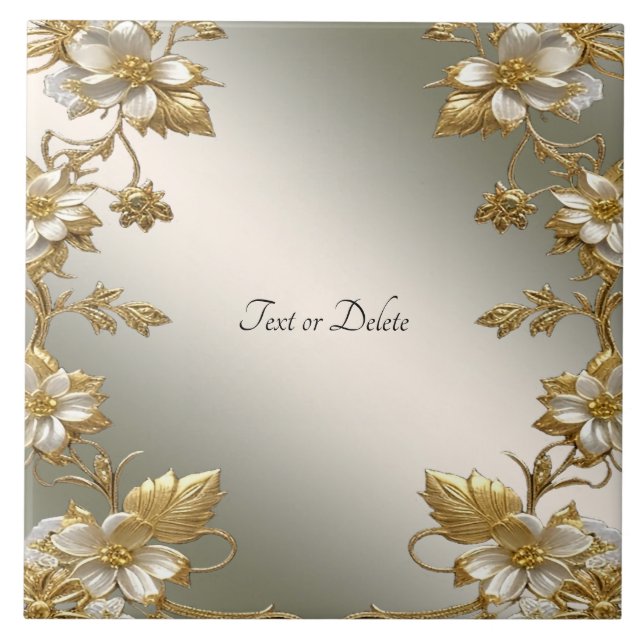 Verzierte Keramik Tile Fliese (Vorderseite)