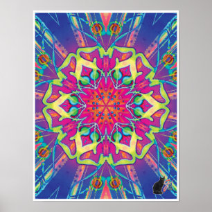Verzierte KINETISCHE KALEIDOSKOMPOster Poster