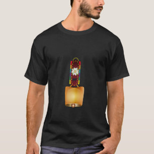 Verzierte Kuhglocke und Edelweißblume T-Shirt