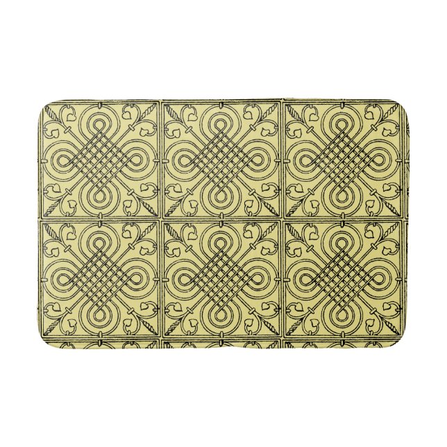 Verzierte Lattice Diamant Muster Bath Mat Badematte (Vorderseite)