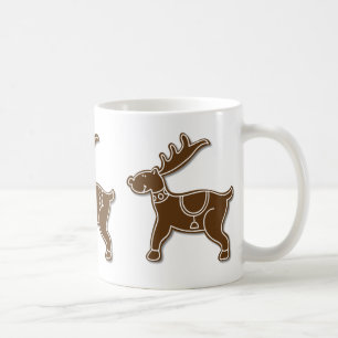 Verzierte Lebkuchen-Ren-Feiertags-Tasse Tasse