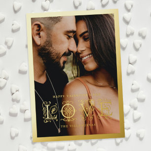 Verzierte Liebe Foil Valentine's Day Card Folien Feiertagskarte