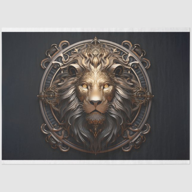 Verzierte Lion Seidenpapier (Vorderseite)