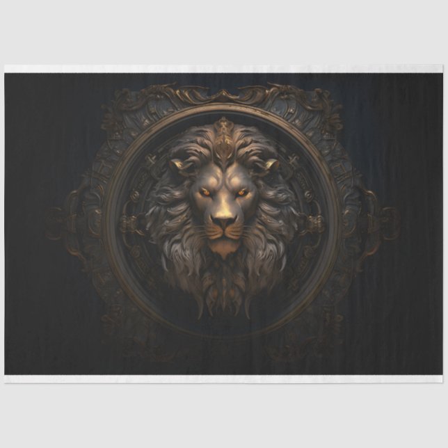 Verzierte Lion Seidenpapier (Vorderseite)